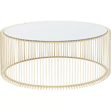 WIRE UNO - Oval mirrored glass coffee table by KARE Design - view 3